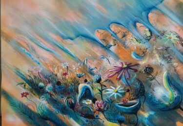 Pintura titulada "Floraison" por Xandare, Obra de arte original, Oleo
