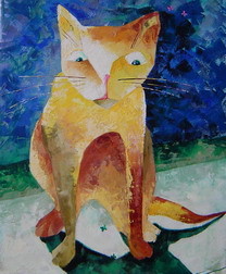 Painting titled "“Hamlet” (Tom-cats…" by Oxana Cherkassova, Original Artwork