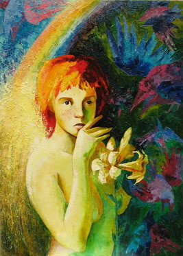 Painting titled "Twilightzone" by Oxana Cherkassova, Original Artwork