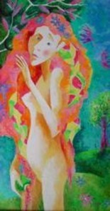 Painting titled "In beginning there…" by Oxana Cherkassova, Original Artwork