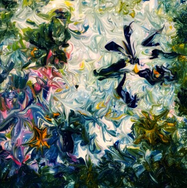 Peinture intitulée "Flowers" par Xar, Œuvre d'art originale, Acrylique