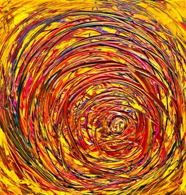 Pintura intitulada "Rond de paille" por Xar, Obras de arte originais, Acrílico