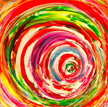 Peinture intitulée "Spirales majeures" par Xar, Œuvre d'art originale, Acrylique
