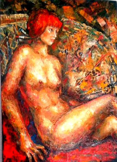 Painting titled "Naked Natura" by Xatuna Gogebashvili, Original Artwork, Oil