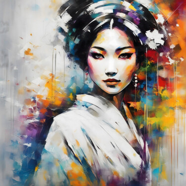 Digital Arts titled "Sumiko" by Xav'Art, Original Artwork, Digital Painting
