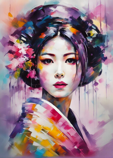 Digital Arts titled "Sakura" by Xav'Art, Original Artwork, Digital Painting