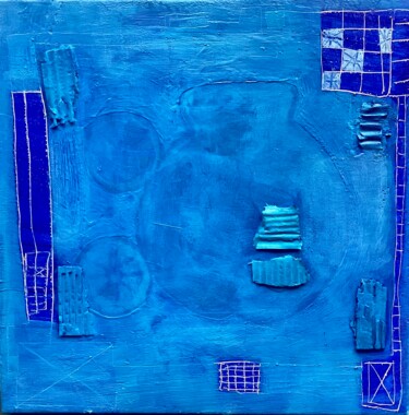 Peinture intitulée "Bleu 8" par Xaví, Œuvre d'art originale, Acrylique Monté sur Châssis en bois