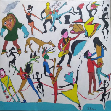 Картина под названием "Music" - Xavier Palacin, Подлинное произведение искусства, Акрил