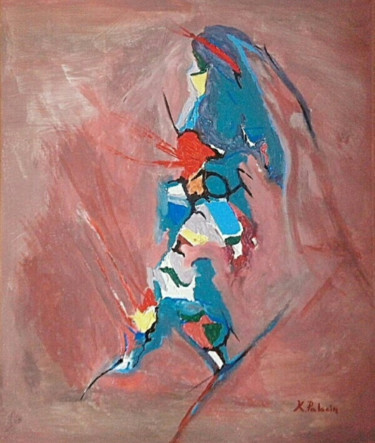 Pittura intitolato "Syrian woman" da Xavier Palacin, Opera d'arte originale, Acrilico