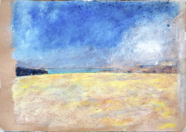 Painting titled "Plage Bretonne" by Xavier Auffret, Original Artwork, Acrylic