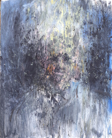 Malerei mit dem Titel "GIACOMETTI SOUS PRO…" von Xavier Auffret, Original-Kunstwerk, Acryl