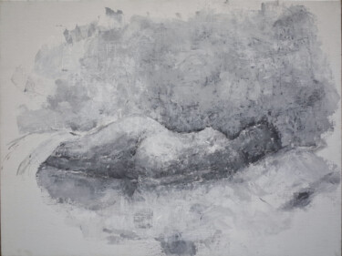 Pintura titulada "Enceinte couchée" por Xavier Auffret, Obra de arte original, Acrílico Montado en Bastidor de camilla de ma…