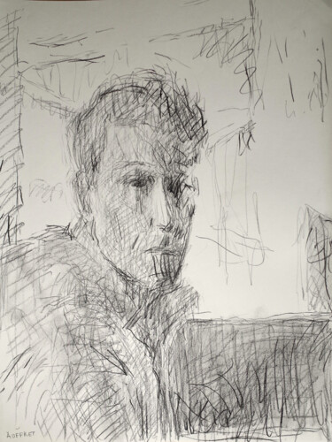 Drawing titled "DE STAEL" by Xavier Auffret, Original Artwork, Pencil