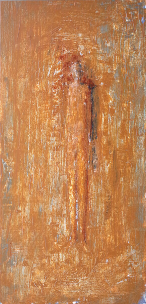 Malerei mit dem Titel "HOMME DEBOUT" von Xavier Auffret, Original-Kunstwerk, Acryl Auf Keilrahmen aus Holz montiert