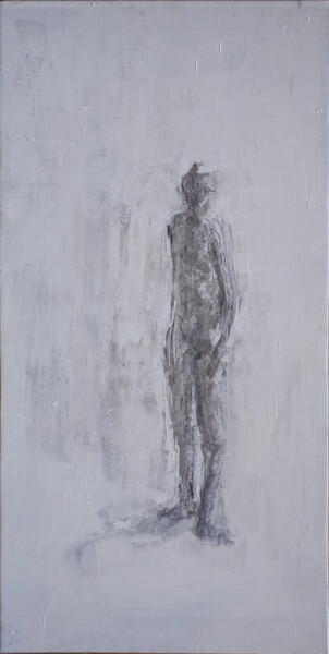 Painting titled "JUST A MAN" by Xavier Auffret, Original Artwork, Acrylic Mounted on Wood Stretcher frame