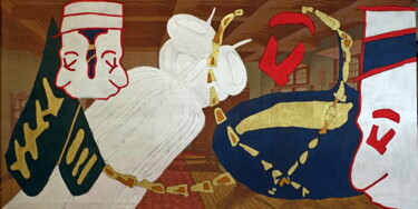 Pittura intitolato "25 june 2022" da Xavier Debeerst, Opera d'arte originale, Olio Montato su Telaio per barella in legno