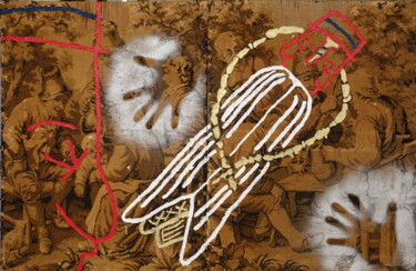 Malarstwo zatytułowany „Unknown Memory” autorstwa Xavier Debeerst, Oryginalna praca, Olej Zamontowany na Drewniana rama noszy