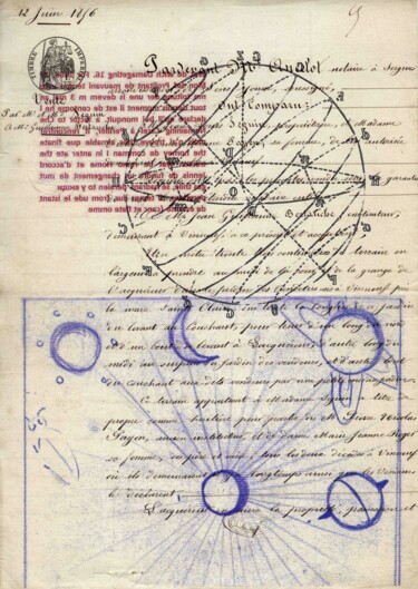 Отпечатки и Гравюры под названием "Cosmographie #06" - Xavier Debeerst, Подлинное произведение искусства, Монотип