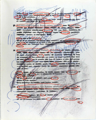 Отпечатки и Гравюры под названием "Bibliothèque d'un a…" - Xavier Debeerst, Подлинное произведение искусства, Монотип
