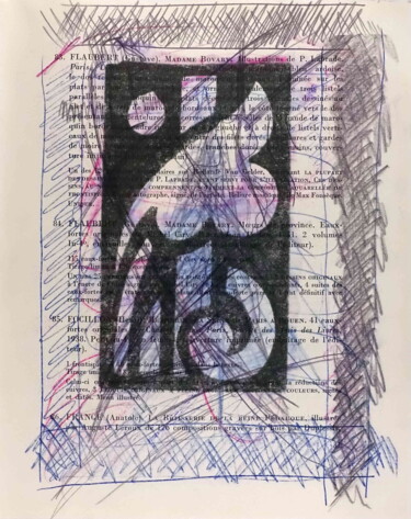印花与版画 标题为“Bibliothèque d'un a…” 由Xavier Debeerst, 原创艺术品, 蒙纳