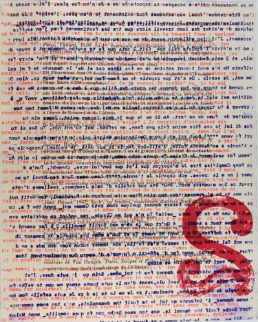 Εκτυπώσεις & Χαρακτικά με τίτλο "Bibliothèque d'un a…" από Xavier Debeerst, Αυθεντικά έργα τέχνης, Μονοτυπία