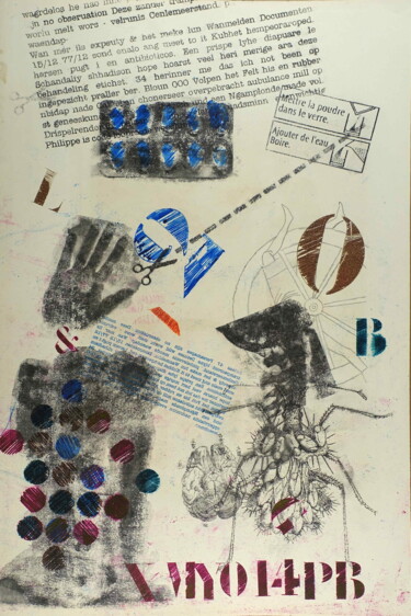Incisioni, stampe intitolato "_mémoire_oublie_ po…" da Xavier Debeerst, Opera d'arte originale, Monotipo