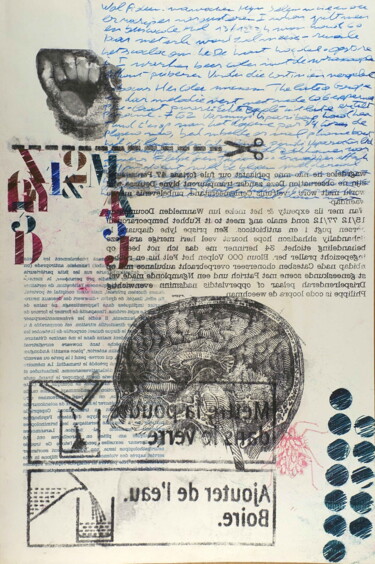 Drawing titled "_mémoire_oublie_ po…" by Xavier Debeerst, Original Artwork, Monotype