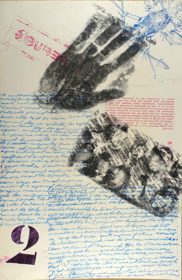 Druckgrafik mit dem Titel "_mémoire_oublie_ po…" von Xavier Debeerst, Original-Kunstwerk, Monotypie