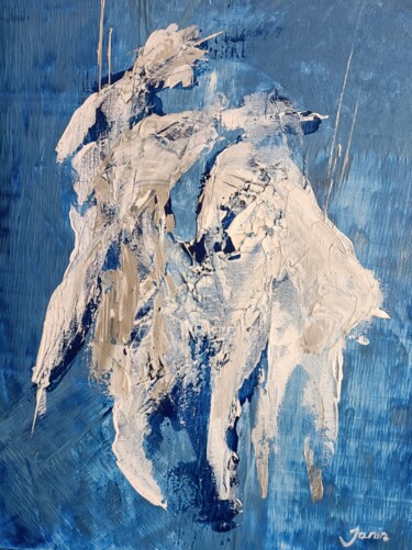 Pittura intitolato "Cavaliero" da Xavier Laurent Janin, Opera d'arte originale, Acrilico Montato su Telaio per barella in le…