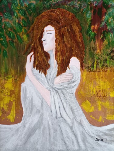 Pittura intitolato "Elle" da Xavier Laurent Janin, Opera d'arte originale, Acrilico Montato su Telaio per barella in legno