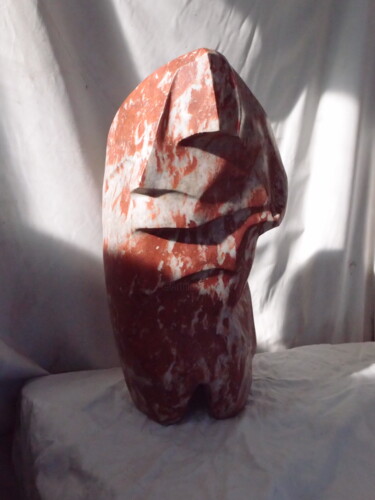 Sculpture titled "Coeur-Gardien" by Xavier Malbreil, Original Artwork, Stone