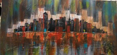 Painting titled "Manhattan" by Rxart68, Original Artwork, Acrylic