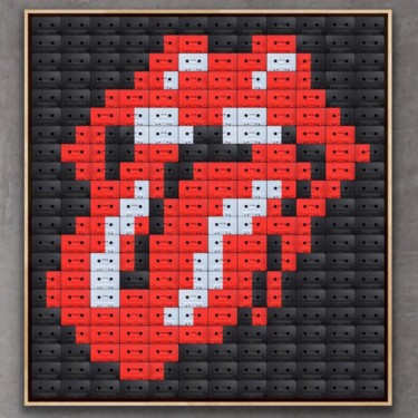Sculpture titled "Rolling stones Favo…" by Xaro, Original Artwork, Mosaic Mounted on Wood Panel