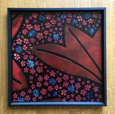 Peinture intitulée "BOHEMIAN Flowers" par Xaro, Œuvre d'art originale, Acrylique Monté sur Panneau de bois