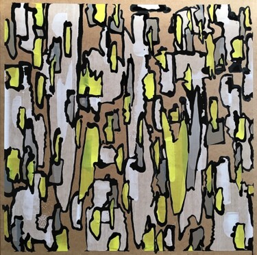 SCRUBS 07 Peinture intitulée "SCRUBS 07" par Xaro, Œuvre d'art originale, Acrylique Monté sur Panneau de bois