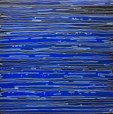 Картина под названием "Le fil de l’eau 02" - Xaro, Подлинное произведение искусства, Акрил Установлен на Деревянная панель
