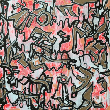 Картина под названием "BAD MEDECINE 01" - Xaro, Подлинное произведение искусства, Акрил Установлен на Деревянная панель
