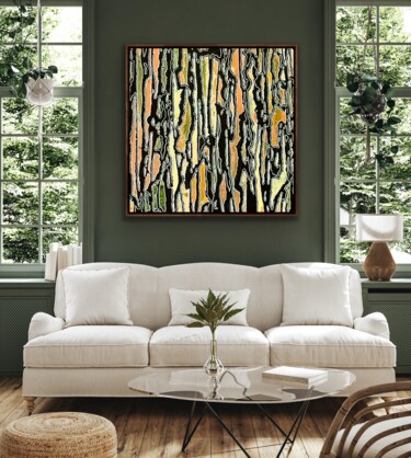 Painting titled "SAVANE" by Xaro, Original Artwork, Acrylic Mounted on Wood Panel