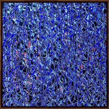 Painting titled "DRIPPING ZONE 09" by Xaro, Original Artwork, Acrylic Mounted on Wood Panel