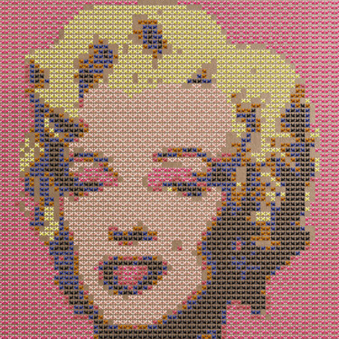 Digital Arts titled "Marilyn Monroe « Be…" by Xaro, Original Artwork, 2D Digital Work Mounted on Aluminium