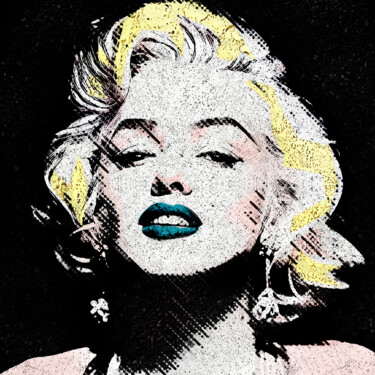 Digital Arts titled "Marvel Marylin" by Xaro, Original Artwork, 2D Digital Work Mounted on Plexiglass