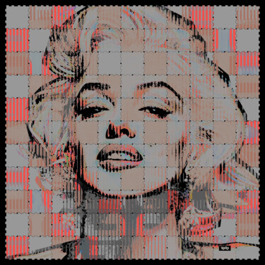 Malerei mit dem Titel "Marylin MultiSquare…" von Xaro, Original-Kunstwerk, 2D digitale Arbeit Auf Plexiglas montiert