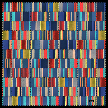 Картина под названием "MultiSquare ColorLi…" - Xaro, Подлинное произведение искусства, Акрил Установлен на Алюминий
