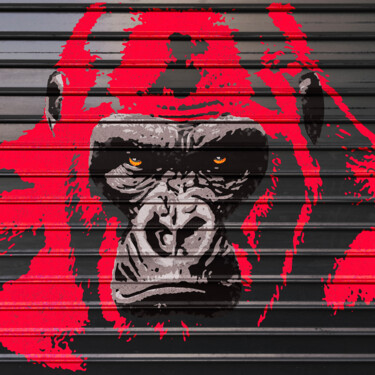 "SilverKong Red Graf…" başlıklı Tablo Xaro tarafından, Orijinal sanat, Dijital Resim Alüminyum üzerine monte edilmiş