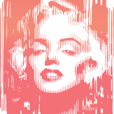 Arte digitale intitolato "Marylin Miss SunShi…" da Xaro, Opera d'arte originale, Lavoro digitale 2D Montato su Alluminio