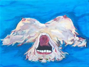 Peinture intitulée "sourire aquatique" par Xavier Trobel, Œuvre d'art originale, Acrylique