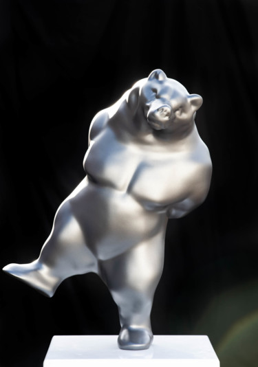 Rzeźba zatytułowany „L'ours joyeux Class…” autorstwa Xavier Wttrwulghe, Oryginalna praca, Żywica