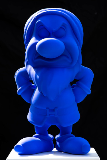 Rzeźba zatytułowany „Grumpy bleue ultra…” autorstwa Xavier Wttrwulghe, Oryginalna praca, Żywica