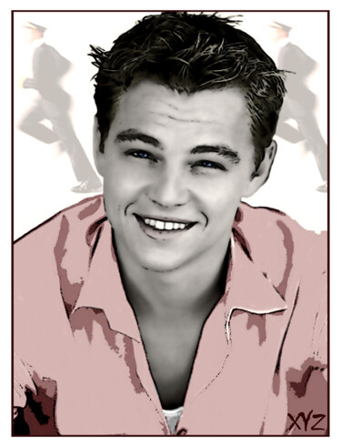 Digital Arts titled ""Leonardo DiCaprio"…" by Xavier-Yves Zarani, Original Artwork, Digital Painting