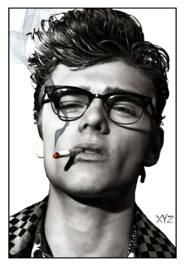 数字艺术 标题为“"James Dean" par Xa…” 由Xavier-Yves Zarani, 原创艺术品, 数字油画